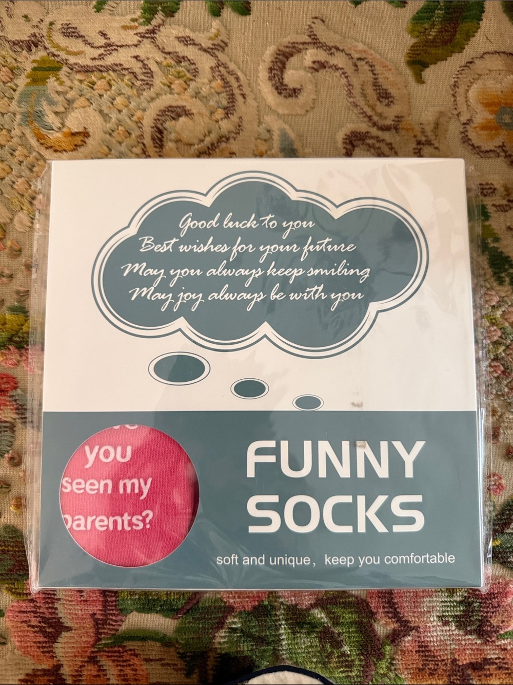 Funny Socks - Pink Novelty Crew Socks